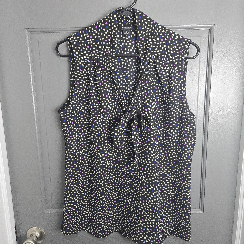 Chest Bow Sleeveless Blouse